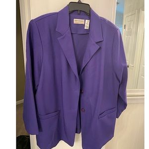 Alfred Dunner Purple Blazer. Worn ONCE. Great condition!!